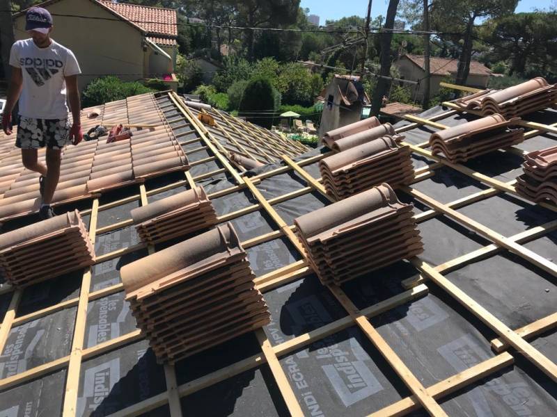 mise en place des nouvelles tuiles 